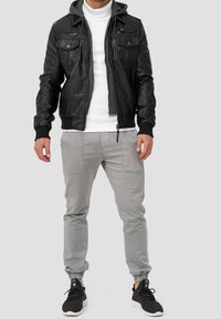 INDICODE JEANS Jacka i konstläder - black