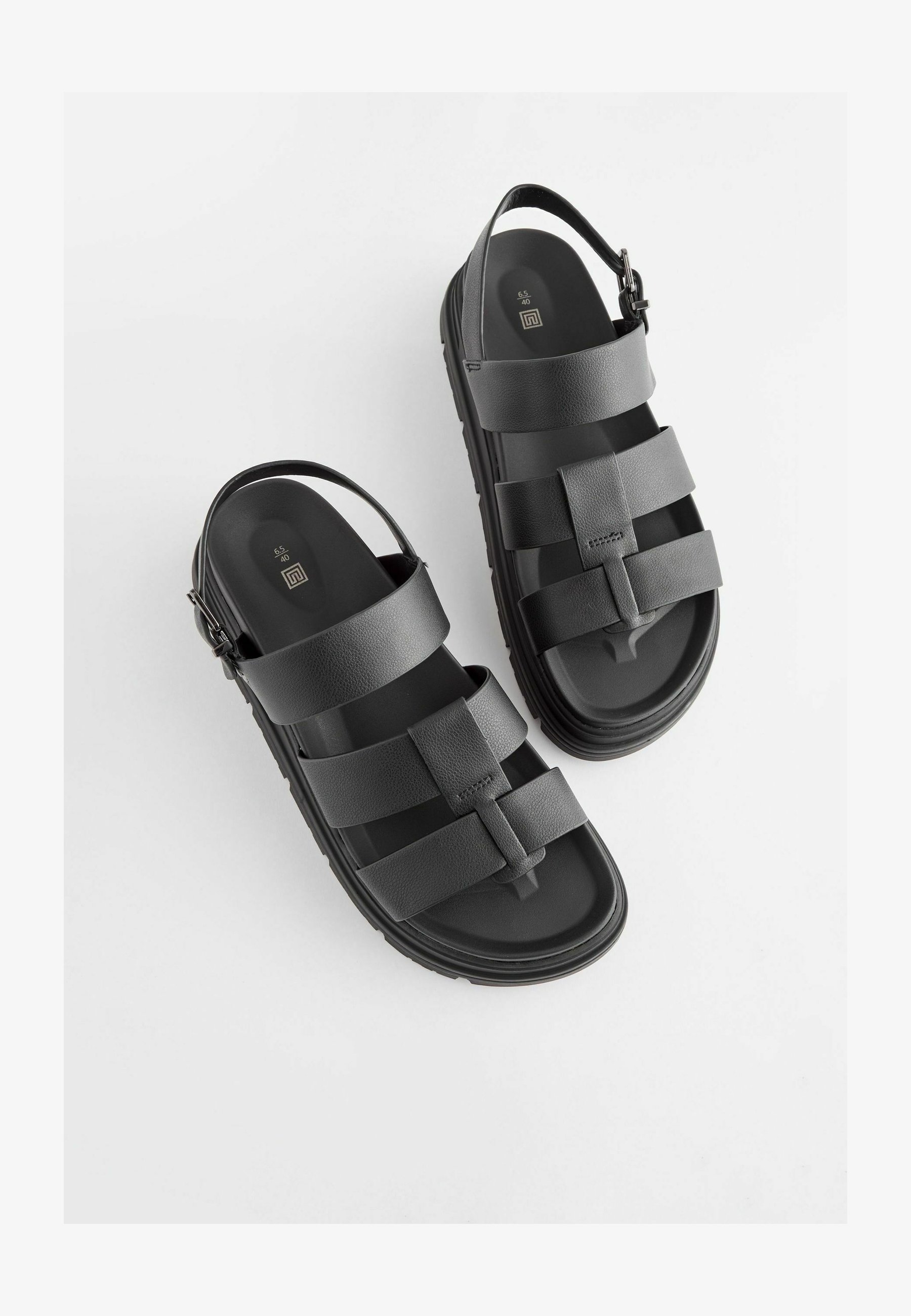 DREAM PAIRS Sandali Con Zeppa E Plateau Donna: Elastici, Plantare Imbottito, TPR, Altezza 6,1cm, Nero 40 EU