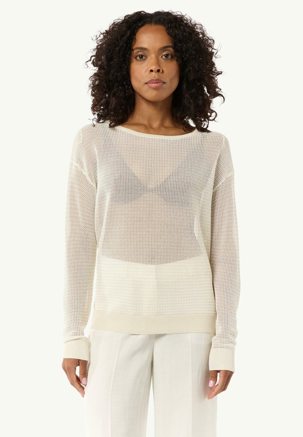 SEMITRANSPARENTER  - Strickpullover - beige