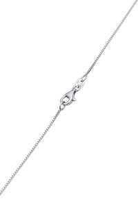 Sølv metal kæde med et elegant design og en skinnende finish, der har en hummerlås og fine led. Enkel og minimalistisk stil.