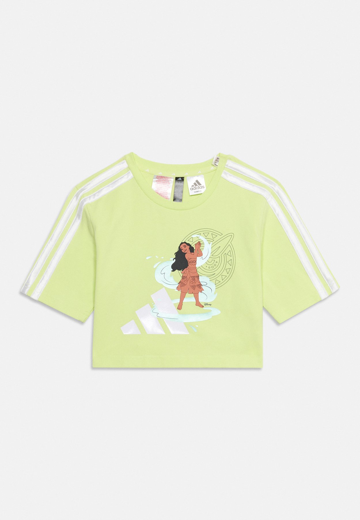 adidas LITTLE GIRL DISNEY VAIANA TEE - Sports T-shirt - semi frozen lemon/dark blue/white