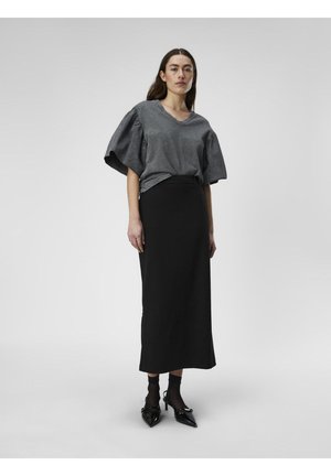 OBJLISA LONG SKIRT - Blyantskjørt - black