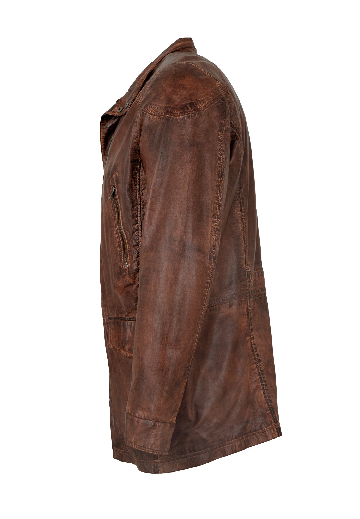 Mark Maddox Leather jacket - braun/brown - Zalando