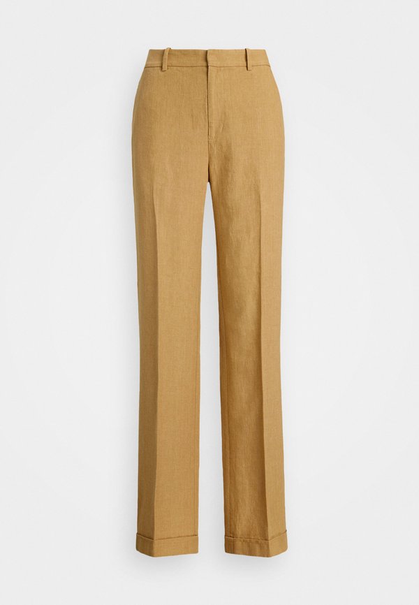 YARD LINEN FULL FLAT FRONT - Trousers - sand dune2