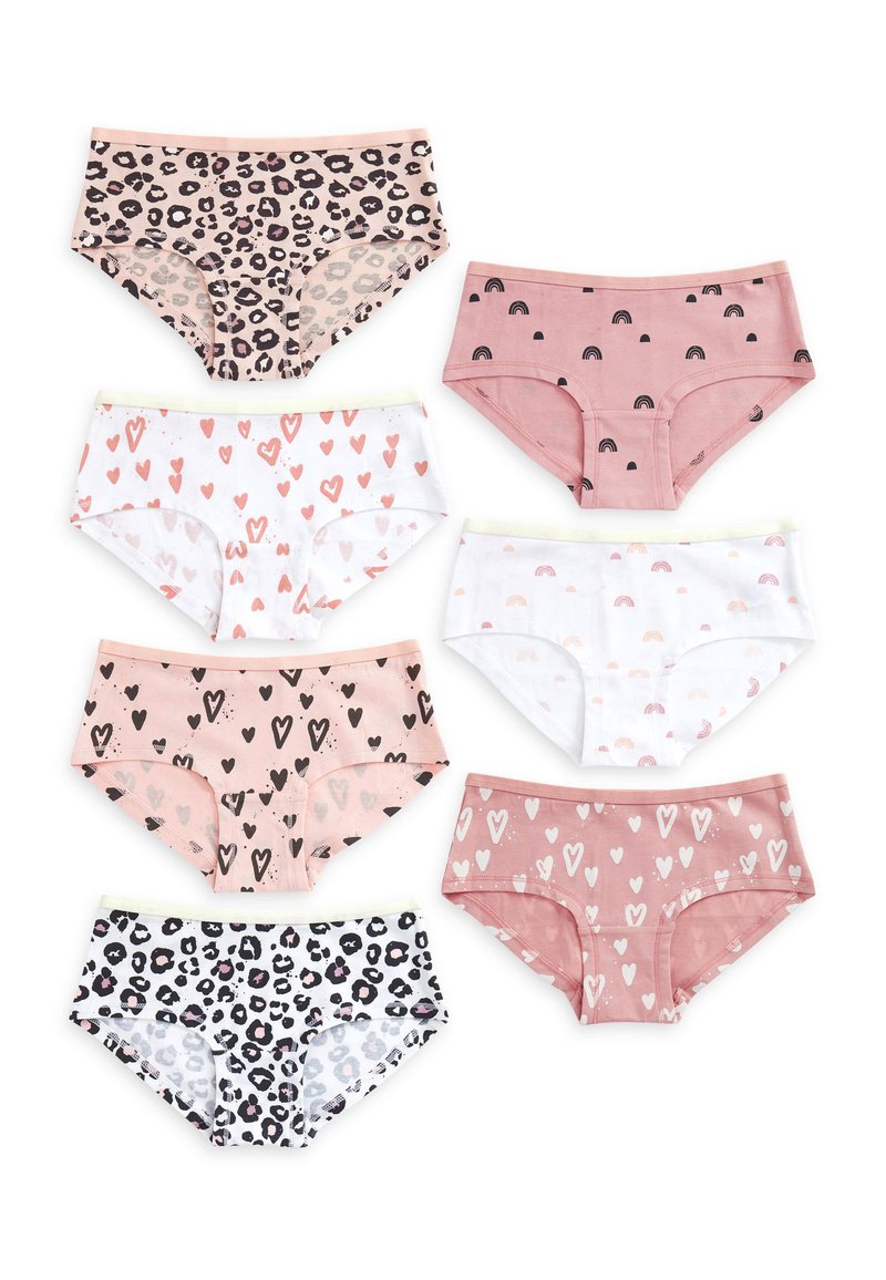 Next SEVEN PACK  - Slip - pink cream animal print
