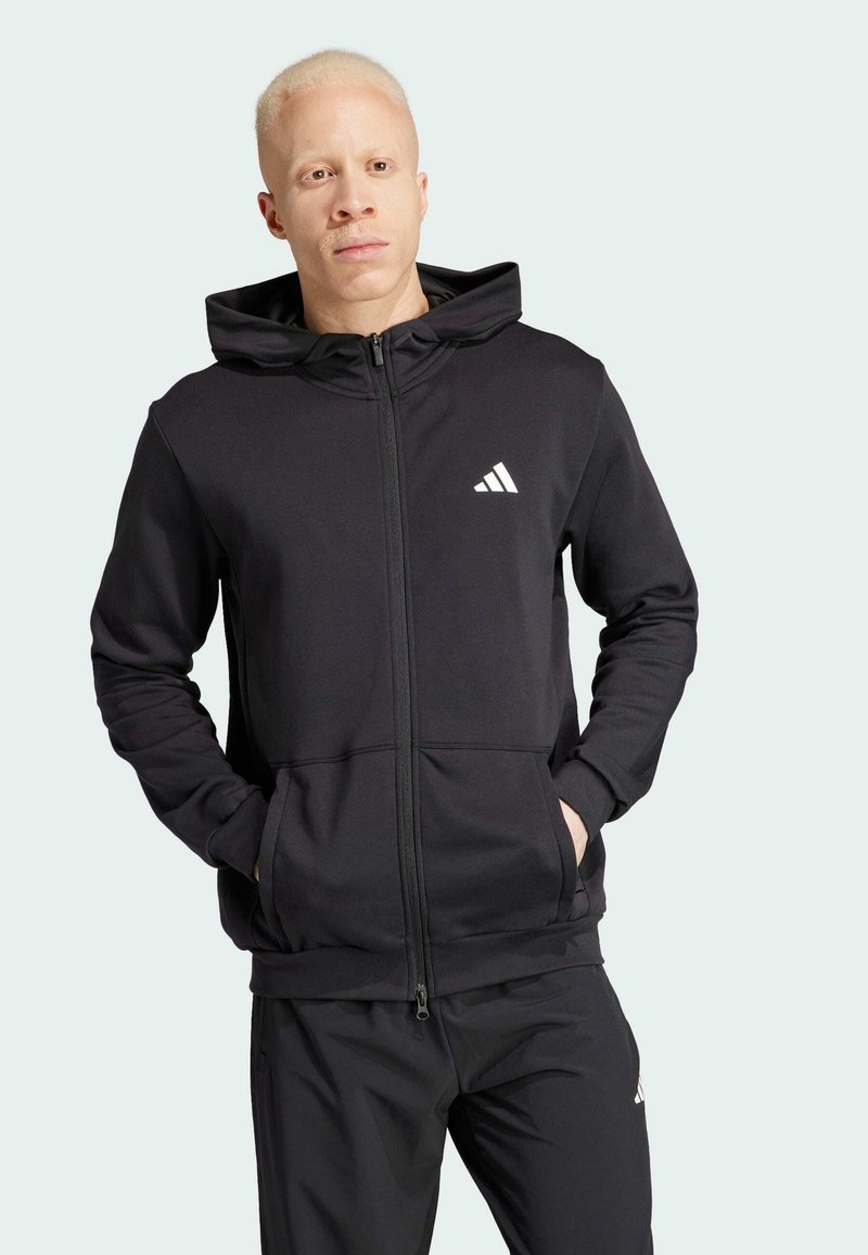 adidas Performance WORKOUT Zipup sweatshirt black white/black