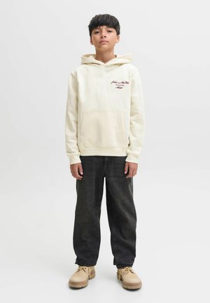 Jack & Jones Junior, HOODIE BACKPRINTET HOODIE BOYS - Hoodie - antique white
