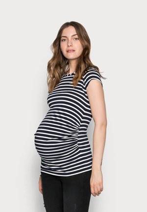 KATIA - T-shirt estampada - navy blue/off white