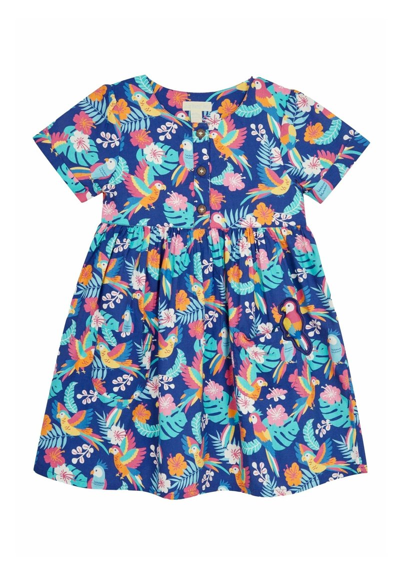 JoJo Maman Bébé TROPICAL BIRD PET IN POCKET BUTTON FRONT - REGULAR FIT - Ingruha - navy blue bird