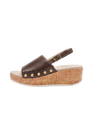 RIMINI  - Sandalias de cuña - braun