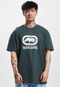 ecko unltd. JOHNRHINO - Marškinėliai su spaudiniu - bottlegreen