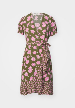 Diane von Furstenberg EMILIA MINI DRESS - Vapaa-ajan mekko - rose/khaki