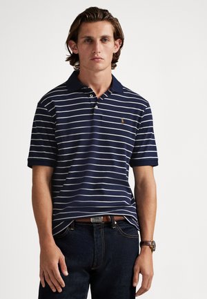 CUSTOM SLIM FIT SOFT COTTON POLO SHIRT - Polokošeľa - refined navy/white