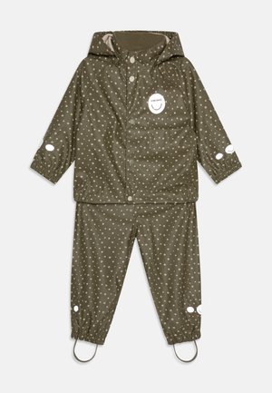JOLLY PRINT UNISEX SET - Nohavice do dažďa - olive