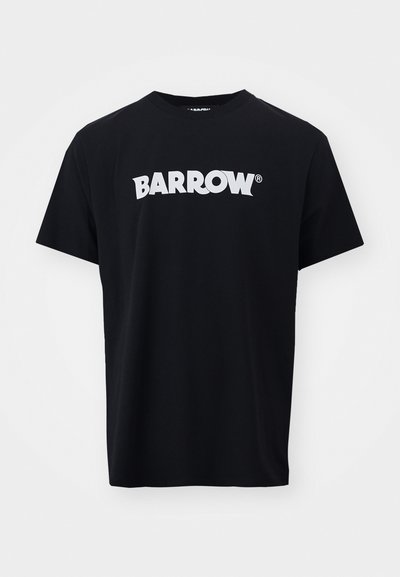 Μαύρο βαμβακερό T-shirt με τολμηρό λευκό λογότυπο "BARROW" μπροστά, κοντά μανίκια και στρογγυλή λαιμόκοψη. Κλασική εφαρμογή και μαλακή υφή.