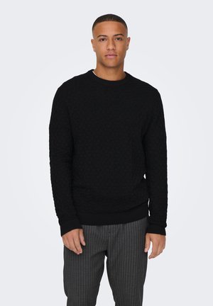 KALLE REG 12 STRUC CREW NOOS - Vesta - black