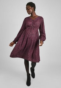 JoJo Maman Bébé ANIMAL V-NECK - REGULAR FIT - Kasdienė suknelė - pink