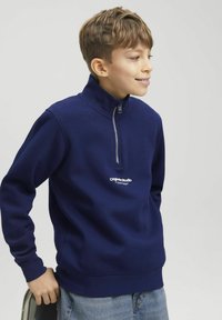 Jack & Jones Junior JORVESTERBRO QUARTER ZIP - Felpa - ocean cavern