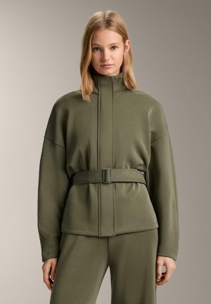 BELTED WITH BRUSHED  - Overgangsjakke - khaki