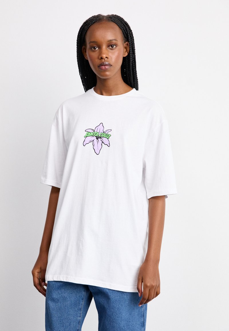 Santa Cruz WOOTEN BIONIC OVERSIZED - T-shirt imprimé - white