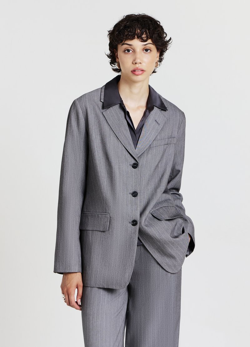 Calliope MONOPETTO GESSATA - Blazer - var grigio