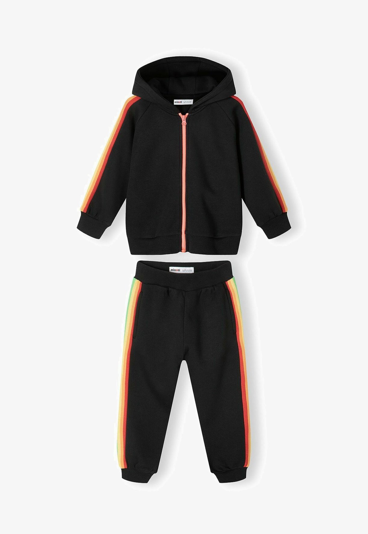 MINOTI ZIP THRU HOODIE AND JOGGERS SET Tuta black multi