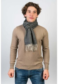 Dalle Piane Cashmere HERRINGBONE - Sjal / Tørklæder - nero