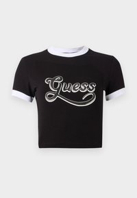 SS GLOSSY CROP  - Μπλουζάκι με στάμπα - jet black