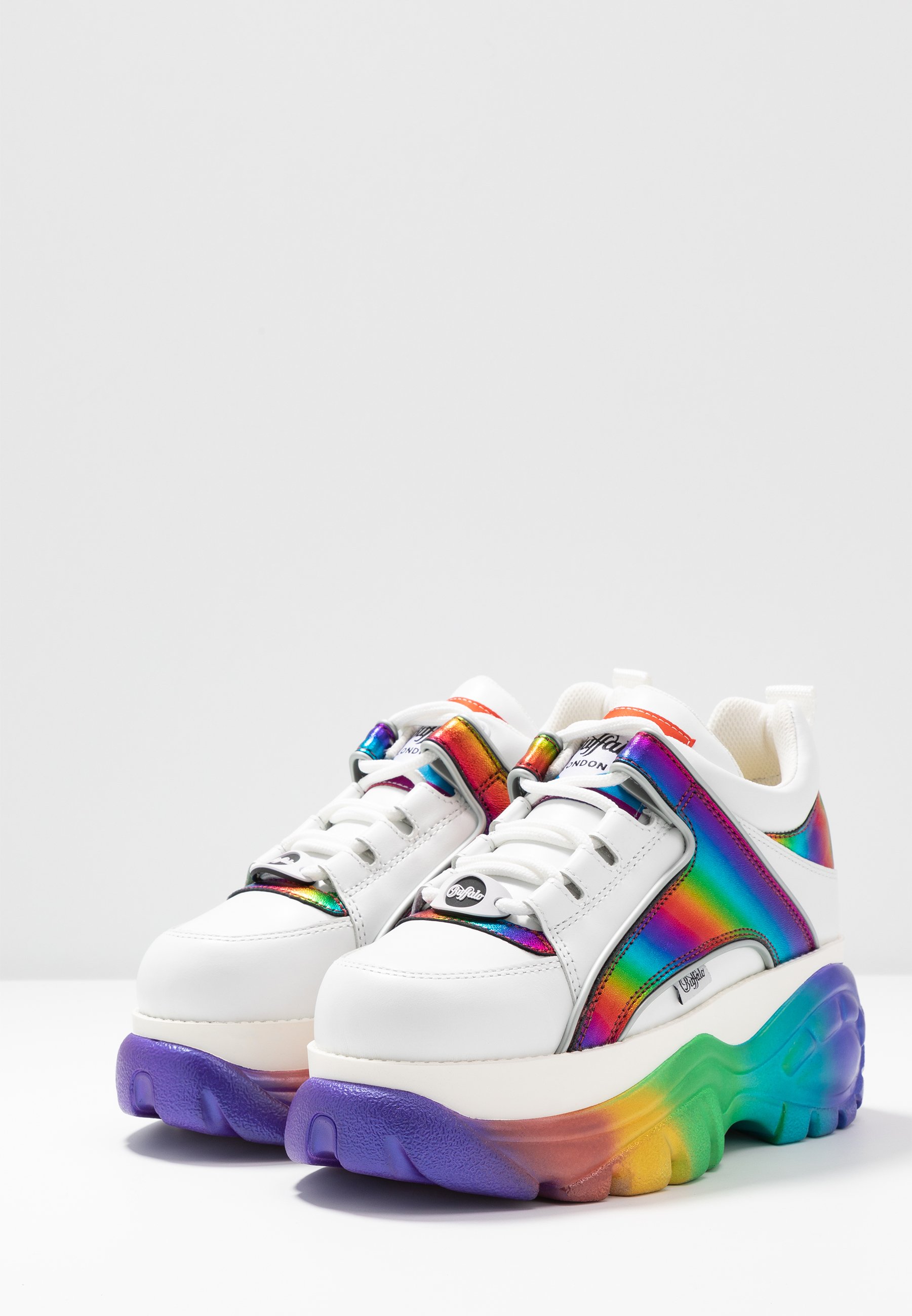 Buffalo London Joggesko whiterainbowhvit Zalando.no Buffalo London Joggesko white multicolor Zalando.no