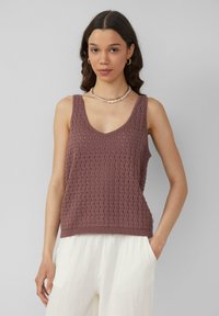 QS AJOURMUSTER - Top - altrosa