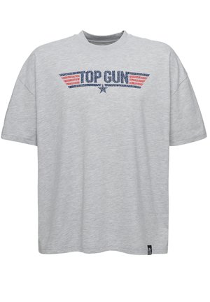 TOPGUN LOGO - Print T-shirt - grey marl