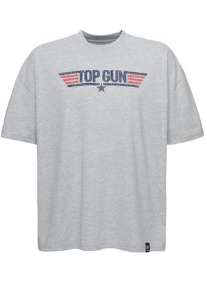 TOPGUN LOGO - Tricou cu imprimeu - grey marl