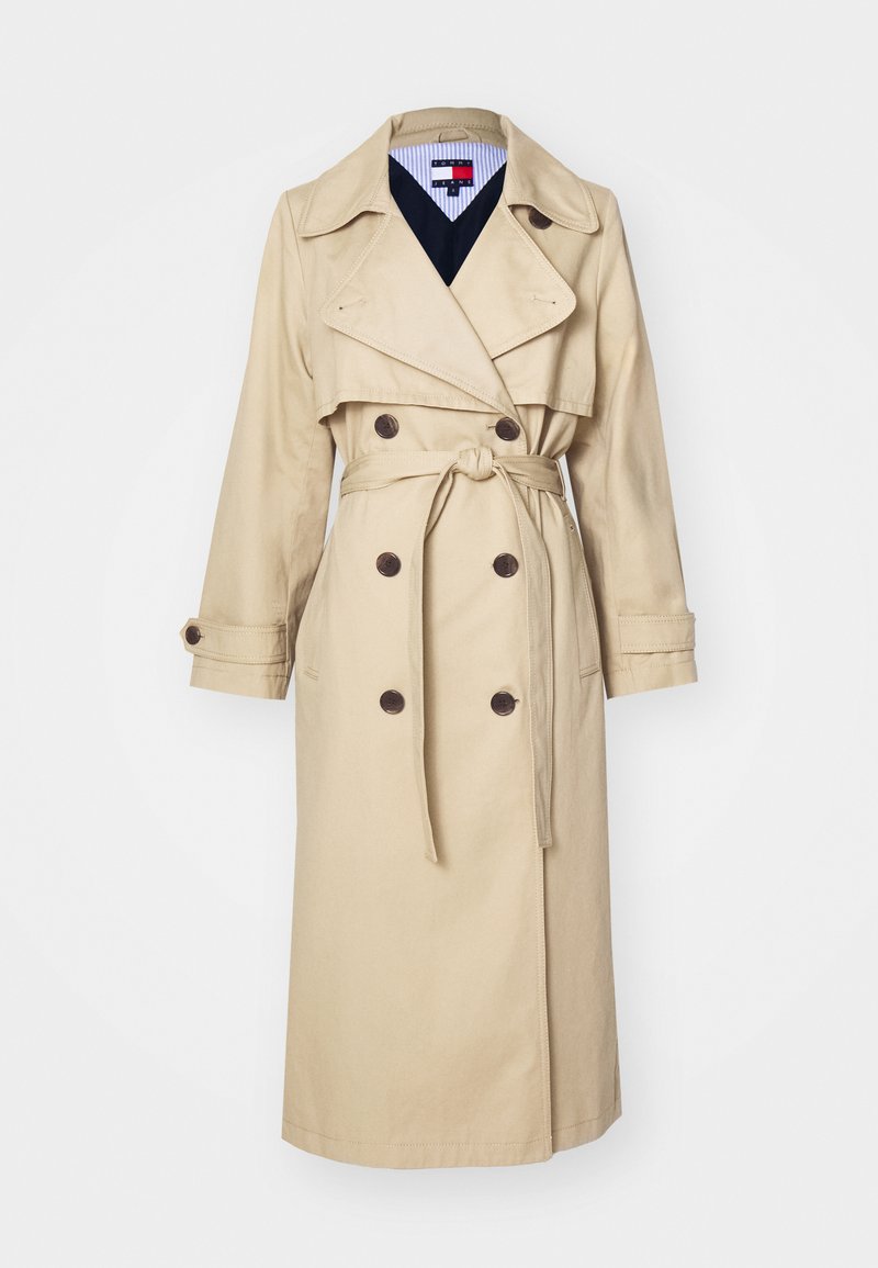 Tommy Jeans Trenchcoat zandkleur Tommy Jeans Trenchcoat zandkleur