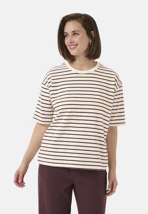 WINNY 1/2 SLEEVE - Printtipaita - ant. white fudge stripe