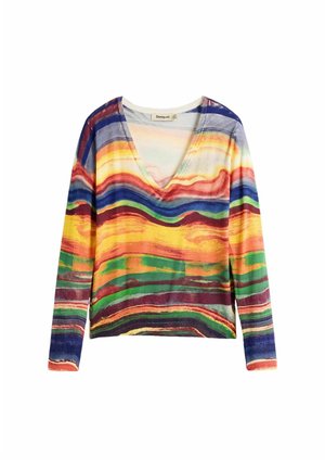 Desigual, PRINTED KNIT SWEATER - Strickpullover - black