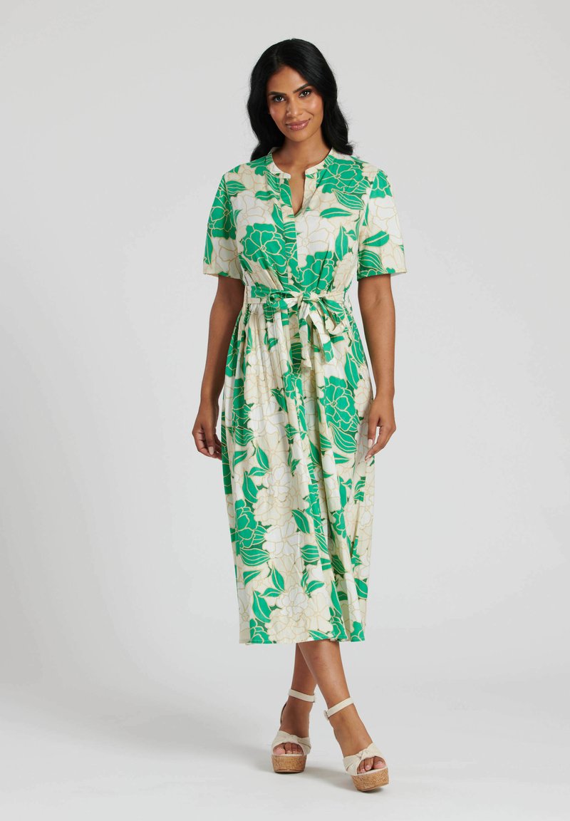 South Beach MIDI WAIST - Skjortklänning - green