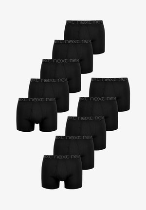 Sorte boxer shorts stablet i en række. Lavet af bomuld med en blød talje med ordet "next" i grå. Klassisk design uden mønstre.