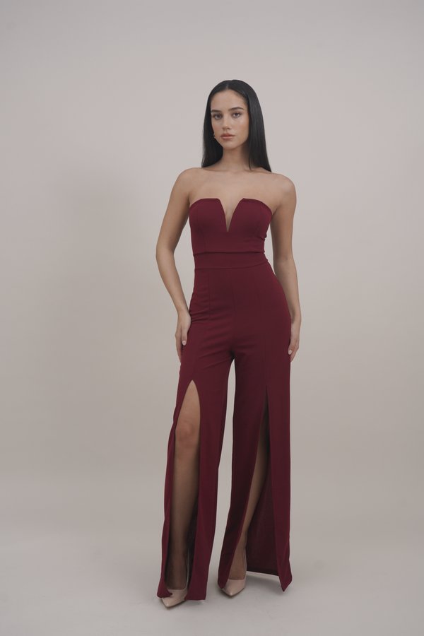 LANEY CUPPED - Jumpsuit - wine3