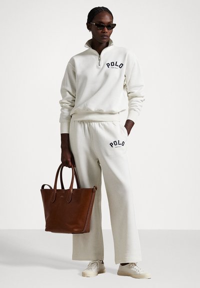 Polo Ralph Lauren LOGO FLEECE QUARTER ZIP - Mikina - nevis