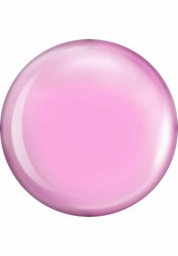 Rund, glänsande knapp med en slät yta. Rosa färg dominerar, med subtila variationer i nyans och ljusreflektion.