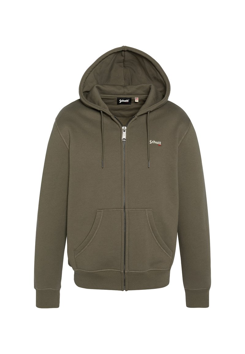Schott Sudadera con cremallera - sage kaki