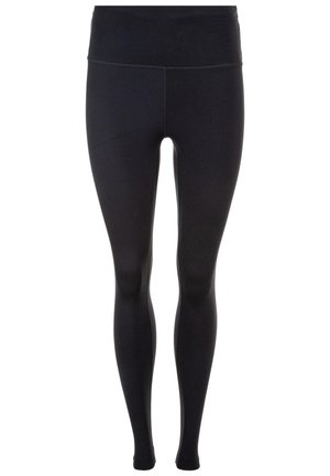 Sorte, højtaljede leggings lavet af strækstof med en glat overflade. Har et sømløst design og ankellængde.