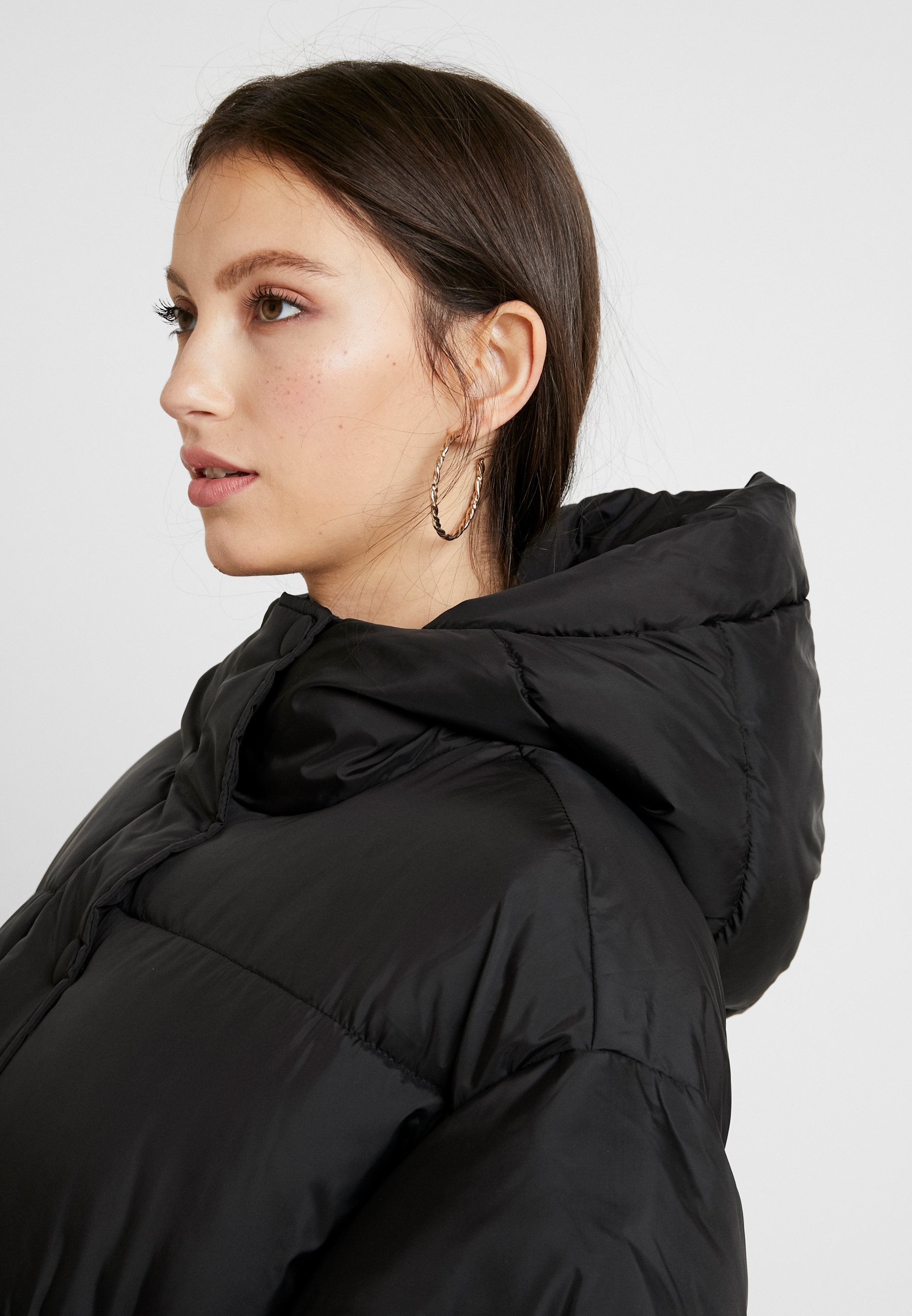 Nly by Nelly BELTED PUFFER JACKET Vinterjacka black Nly by Nelly BELTED PUFFER JACKET Vinterjacka black