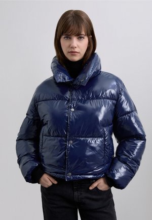 Scalpers SHINNY COLAR PUFFER - Chaqueta de invierno - navy