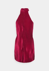 Missguided Petite TWIST NECK PLISSE MINI DRESS - Vestido de cocktail / Vestido de festa - burgundy