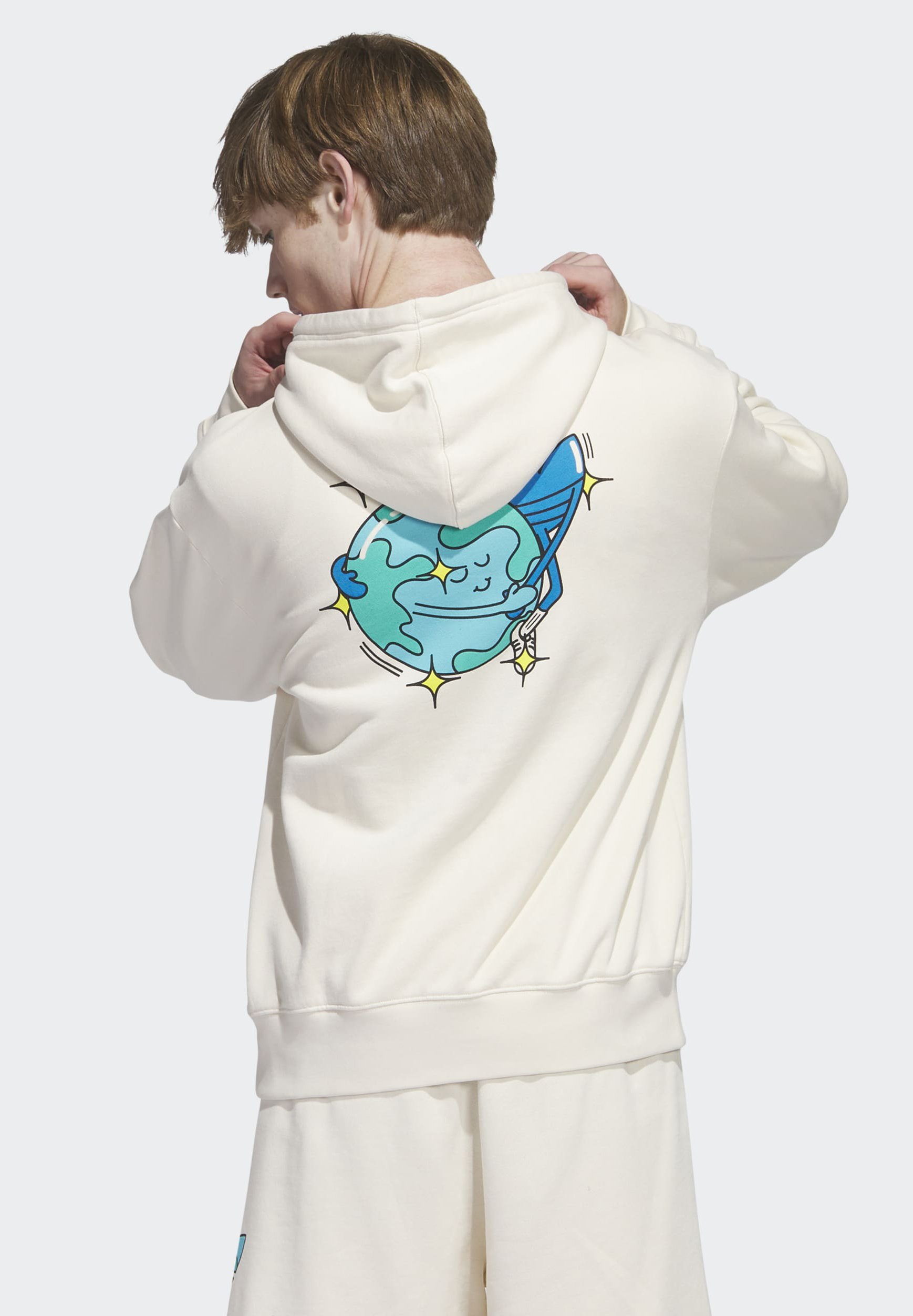 adidas Originals STACKED E - Kapuzenpullover - nondyed/black/mint rush/bright  cyan/weiß - Zalando.de