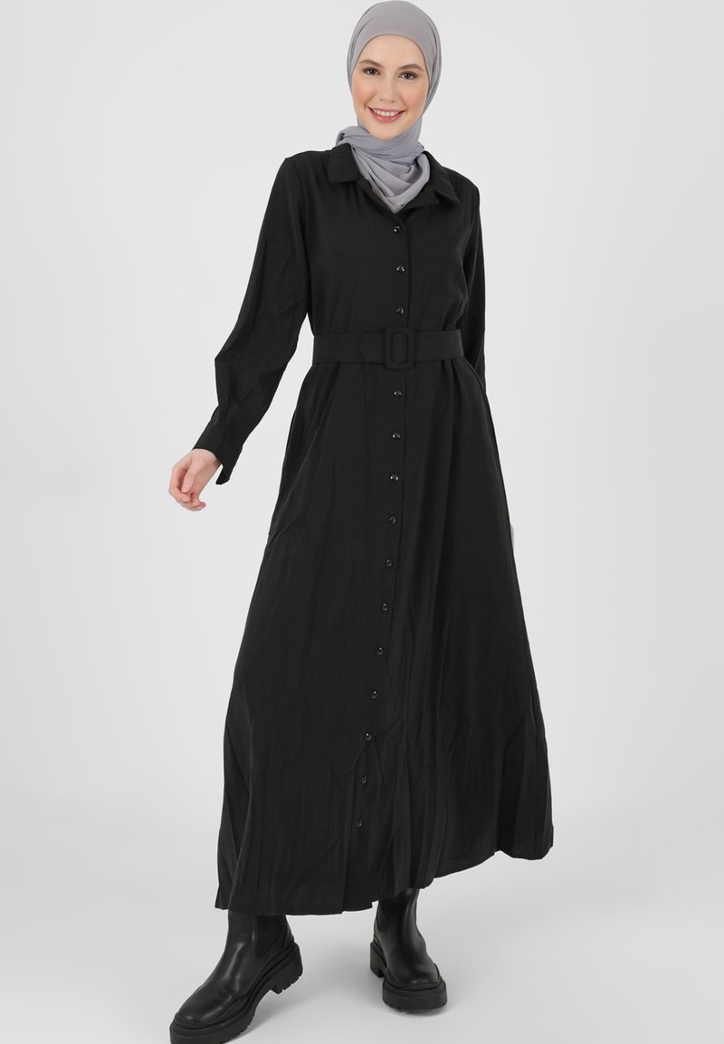 Modanisa POINT COLLAR MODEST REFKA Maxi dress black Zalando.ie