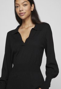 VILA VICOMFY COLLAR  - Obleka/pulover - black