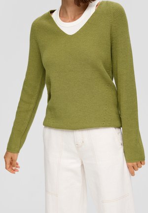 Stickad tröja - light green