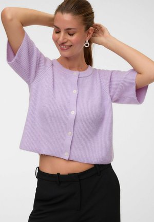 Vero Moda VMSOFFE 2/4 O-NECK CARDIGAN NOOS - Gilet - pastel lilac
